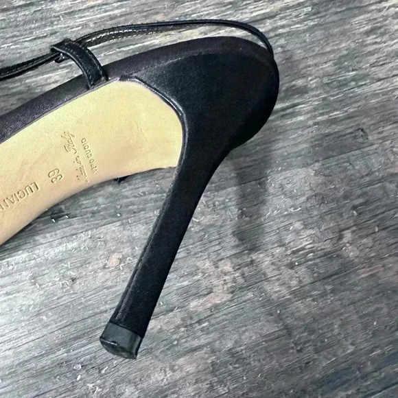 Luciano Padovan Made in ITALY Black & Beige Heeled Pumps Sandals size 39 - Picture 13 of 16
